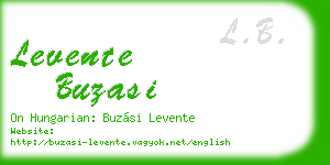levente buzasi business card