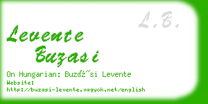 levente buzasi business card